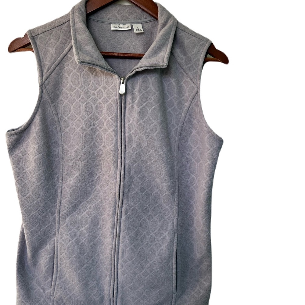Croft & Barrow Women's Gray Patterned Vest
